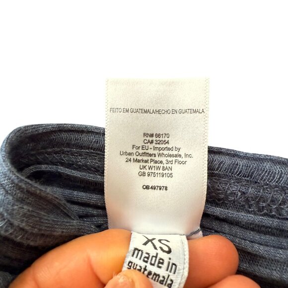 Free People Astoria Hacci Ribbed in Denim Blue Top Open Back XS $78 - Picture 9 of 11